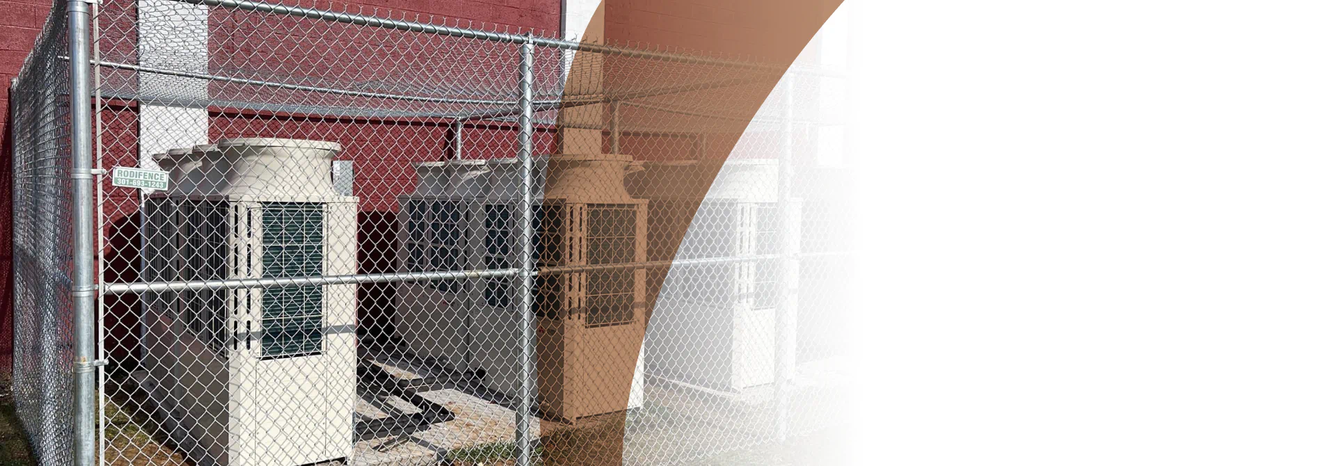 metal cage chain link fence